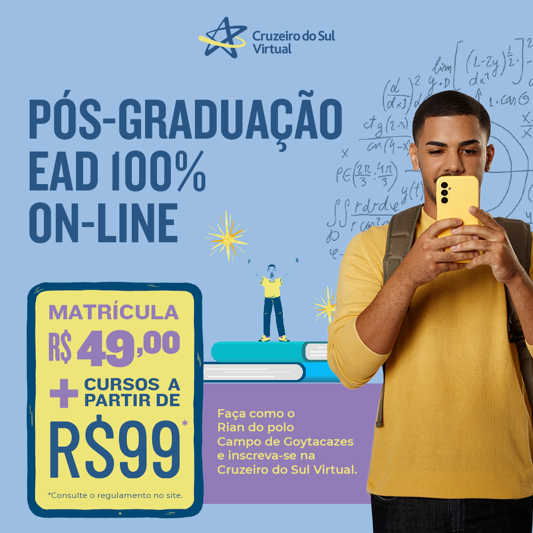 Anúncio R$99,00 Pós